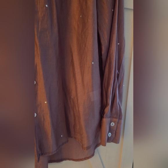 Bailey 44 Women's Mauve Blouse with Button Detail And Diamond Embellishments - Picture 6 of 8